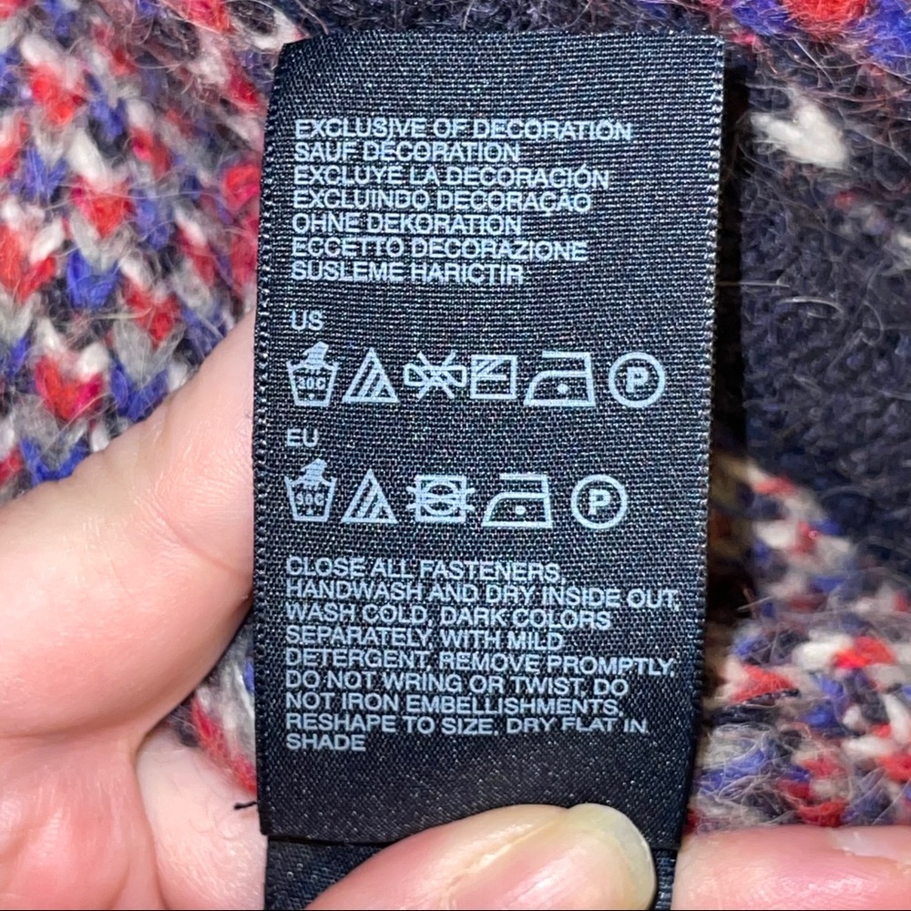 Tommy Hilfiger Sweater Coat Toggle Pockets Alpaca - Picture 11 of 12